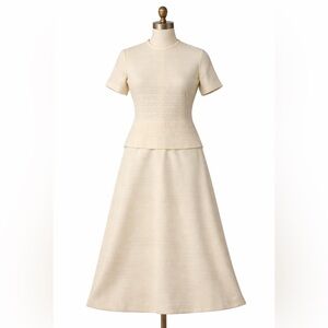 Kay Windsor Vintage Ivory Lace Maxi Dress Size 4